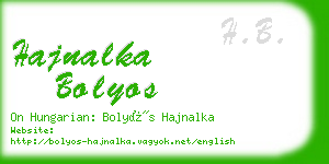 hajnalka bolyos business card